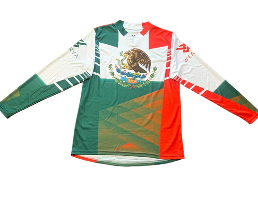 Long Sleeve Mexican Flag Jersey