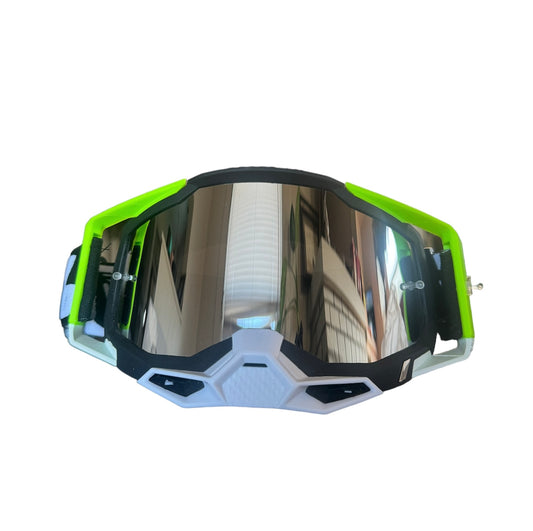 Black/Green Goggles